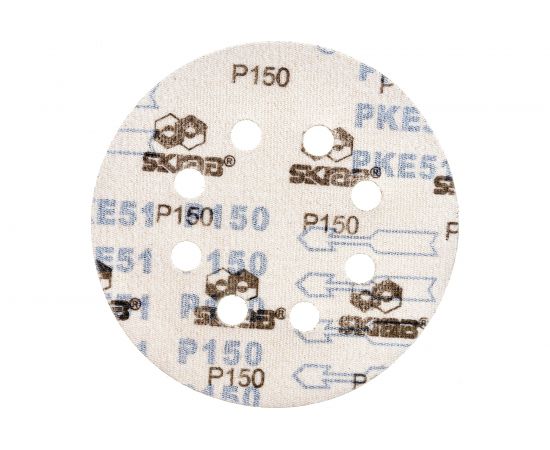 Круг абразивный на липучке (10 шт; 125 мм; Р150; 8 отверстий) SKRAB 35757 – изображение 2