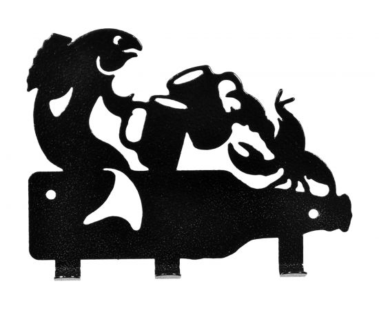 Металлическая вешалка Банные штучки Рак и щука, 3 крючка, 13.5х10.5 см 32494 – изображение 2