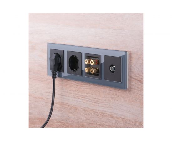 ТВ-розетка WERKEL W1183008 оконечная черный матовый a051612 – изображение 2