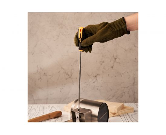 Шлицевая отвертка REXANT SL 4х200 мм, двухкомпонентная рукоятка 12-6426 – изображение 2