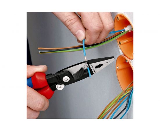 Электромонтажные клещи KNIPEX 6-в-1, зачистка: 0.75 - 1.5 + 2.5 мм, L-200 мм KN-1392200SB – изображение 3