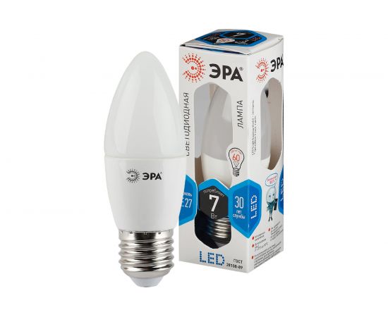 Светодиодная лампа ЭРА LED smd B35-7w-840-E27 Б0020540 – изображение 3