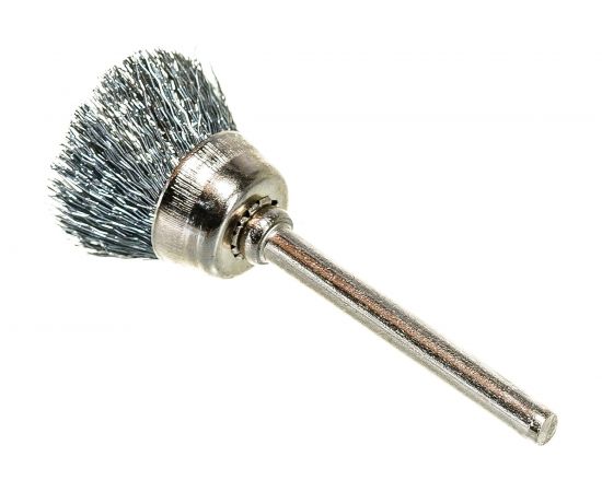 Кистевая щетка Зубр на шпильке из нержавеющей стали d 15x3.2 мм L 42 мм 35933 – изображение 3