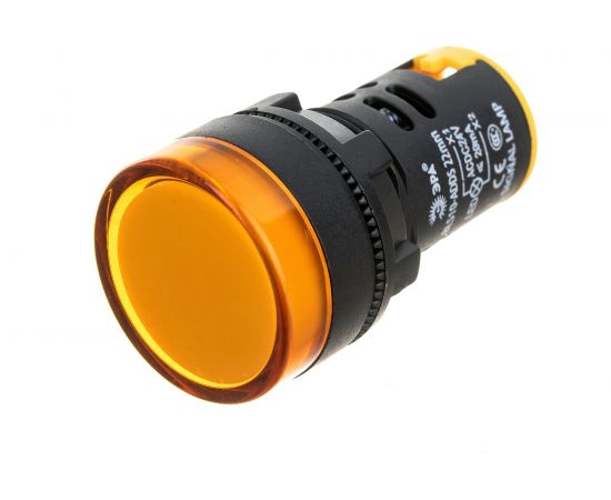 Лампа ЭРА AD22DS(LED)матрица, d=22мм, желтый, 24В AC/DC, 10/1000/12000 Б0045609 – изображение 3