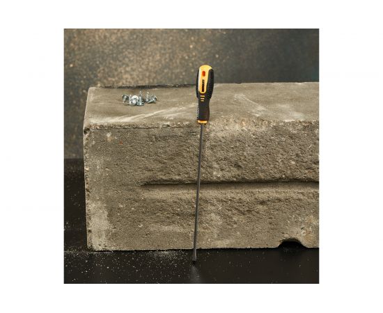 Шлицевая отвертка REXANT SL 4х200 мм, двухкомпонентная рукоятка 12-6426 – изображение 3