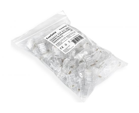 Коннектор RJ-45 ExeGate Категории 6 8P8C под одножильный кабель 100шт 283691 – изображение 3