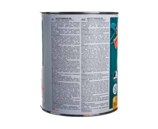 Масло для террас и садовой мебели TIKKURILA VALTTI TERRACE OIL бесцветный 0,9л 700010363 – изображение 4