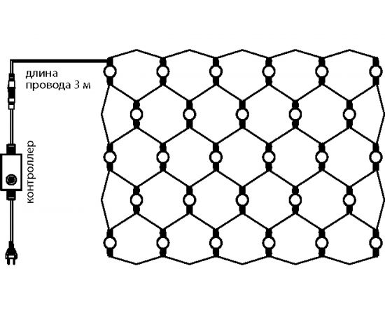Светодиодная гирлянда NEON-NIGHT Сеть 8 режимов 1.5х1.5м 150 LED на прозрачном проводе синий 215-123 – изображение 4
