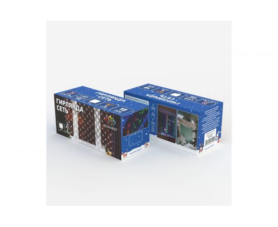 Светодиодная гирлянда NEON-NIGHT Сеть 8 режимов 1.5х1.5м 150 LED на прозрачном проводе синий 215-123 – изображение 5