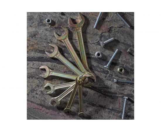 Набор рожковых ключей REXANT 6-22 мм, 8 шт желтый цинк 12-5844-2 – изображение 7