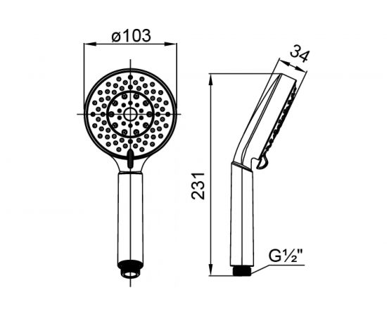 Лейка для душа Milardo 150 1505F10M18 – изображение 8