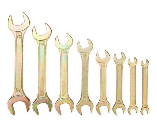 Набор рожковых ключей REXANT 6-22 мм, 8 шт желтый цинк 12-5844-2 – изображение 10