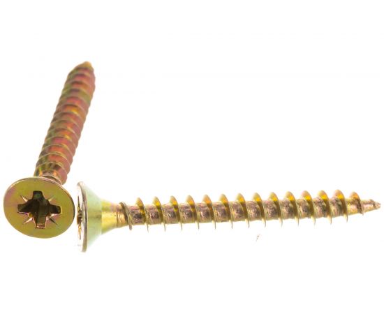 Потайной универсальный шуруп Метизный двор 4,0x35, желтый, 500 шт. 4607159063274 