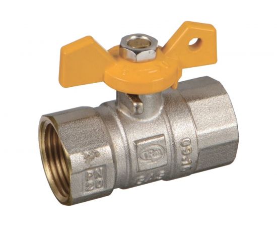 Шаровый газовый кран Terma - R 1/2 внутренняя/внутренняя, бант 30561 26052 