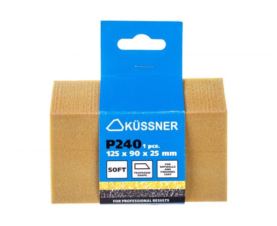 Шлифовальный брусок KUSSNER Р240, трапеция Soft, 125x90x25 мм 1000-250240 