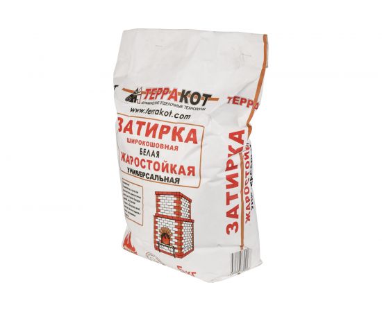Затирка Терракот белая жаростойкая, 5 кг А-206696 