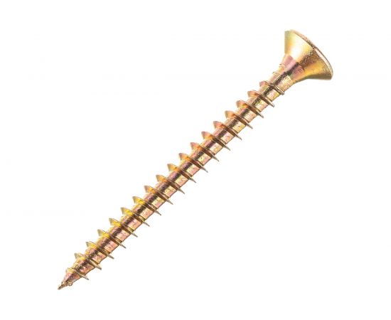 Потайной универсальный шуруп Метизный двор 5,0x50, желтый, 10 шт. 4607173900944 