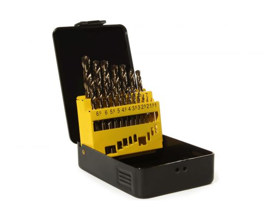 Набор сверл по металлу HSS-Co из 19 штук металлическая упаковка ГРАНИТ 165202 