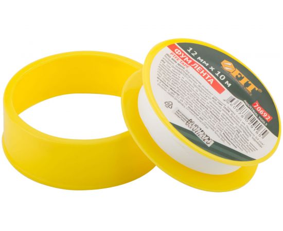 ФУМ-лента FIT плотность 0,40 гр/куб.см, 12 мм x 10 м x 0,075 мм 70692 