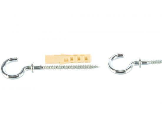 Крюк-шуруп ЕВРОПАРТНЕР Zn d4,5хL85 мм, с манжетой 2 шт. 13 3010 1 