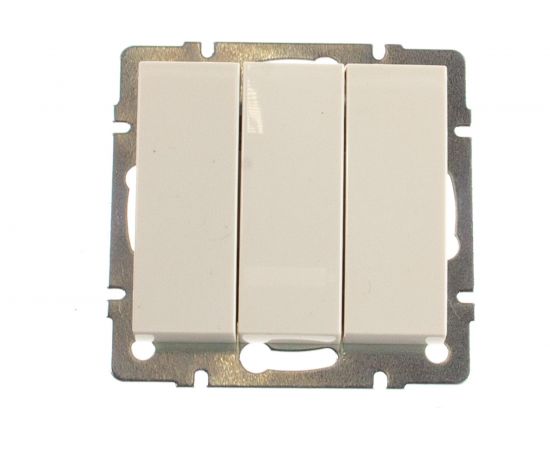 Тройной выключатель LEZARD RAIN крем 703-0388-109 