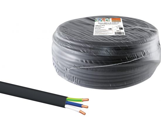 Провод TDM ВВГмб-П нгА-LS 3х2,5 220/380 100м Народный SQ0117-1412 