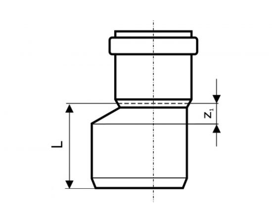 Эксцентрический переход для наружной канализации Ostendorf 160х110 мм 222700 – изображение 2