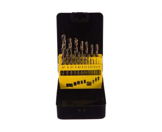 Набор сверл по металлу HSS-Co из 19 штук металлическая упаковка ГРАНИТ 165202 – изображение 2