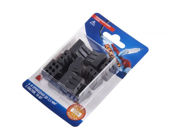 Соединительная 6-и проводная клемма REXANT 0,75-2,5 мм2 10шт 06-0208-B10 – изображение 2