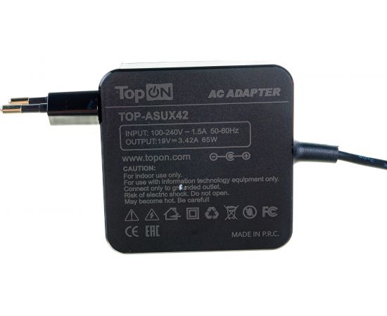 Блок питания для ноутбука Asus TopON 19V 3.42A 4.0x1.35 65W ADP-65DW TOP-ASUX42 – изображение 2
