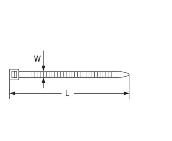 Нейлоновый хомут Navigator 2.5х100 белый NCT-025-100-100/WH 100шт 4670004710302 155864 – изображение 2