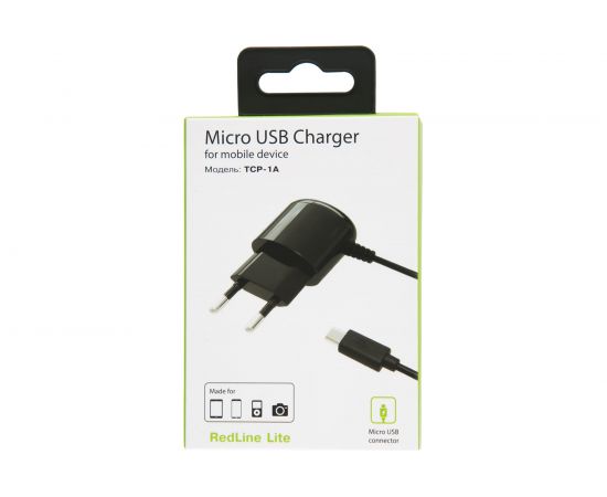 СЗУ Red Line micro-USB модель TCP-1A, 1A черный УТ000010348 – изображение 3