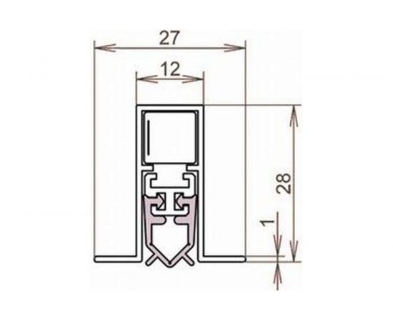 Автоматический порог ATHMER Isolporte Omega Silicone single L=830мм ригель на стороне петель 82154 – изображение 3