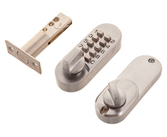 Кодовый замок НОРА-М 600 мат.хром 8690 – изображение 3
