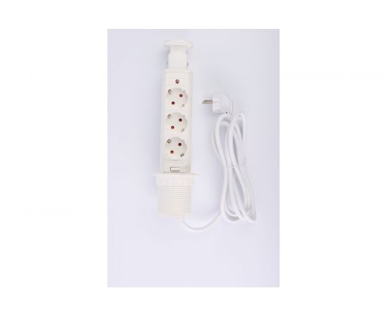 Выдвижной встраиваемый розеточный блок Inrior 3 EURO розетки RUFH-10 – изображение 3