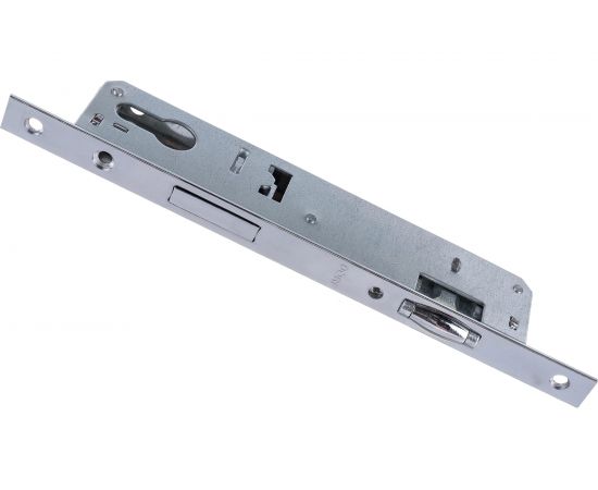 Врезной дверной замок DORF для ПВХ, м/о 92 мм, пл. 16 мм, д/м 25 мм, с роликовой защелкой 00-00004172 – изображение 4