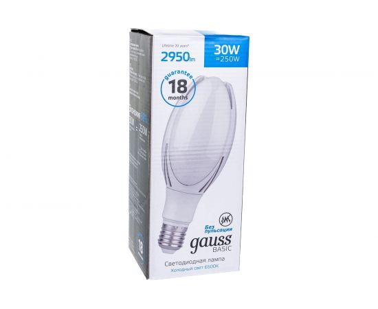 Лампа Gauss Basic BT100, AC180-240V, 30W, 2950lm, 6500K, E40, LED 1/20 11834332 – изображение 6