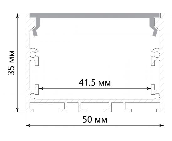 Накладной профиль для светодиодной ленты FERON CAB257 цвет черный, 10370 – изображение 6