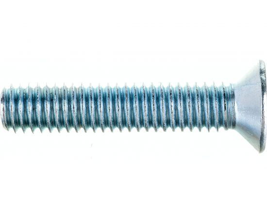 Винт Стройметиз M6х30 DIN 965, потайная головка, цинк уп. 9 шт 3091071 