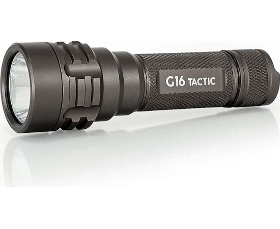 Фонарь ЯРКИЙ ЛУЧ G16 TACTIC Luminus SST-40 5000K с встроенным ЗУ 4606400106418 