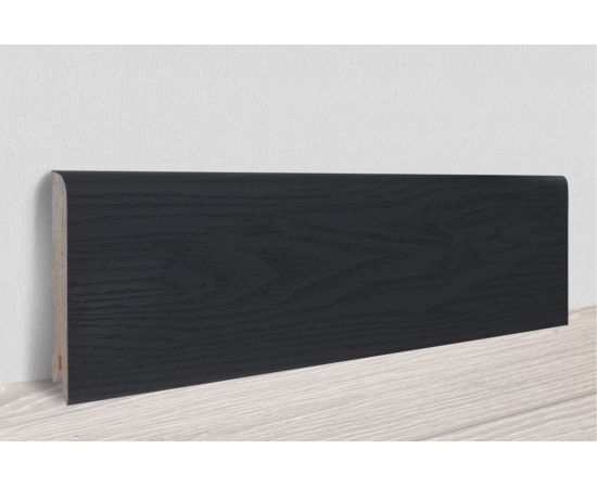 Плинтус для пола МДФ (80 мм, 2,4 м, Ясень графит) ЛУКА УТ000066947 