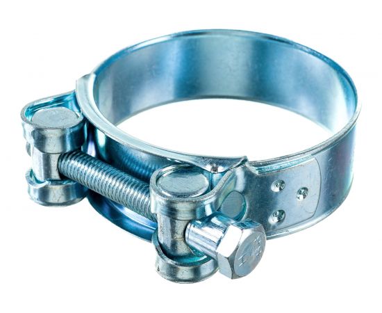 Силовой хомут Nord-Yada Д: 65-70 мм, Ш: 22 мм, Т: 1,2 мм, болт: М6х55, оцинкованная сталь 905998 