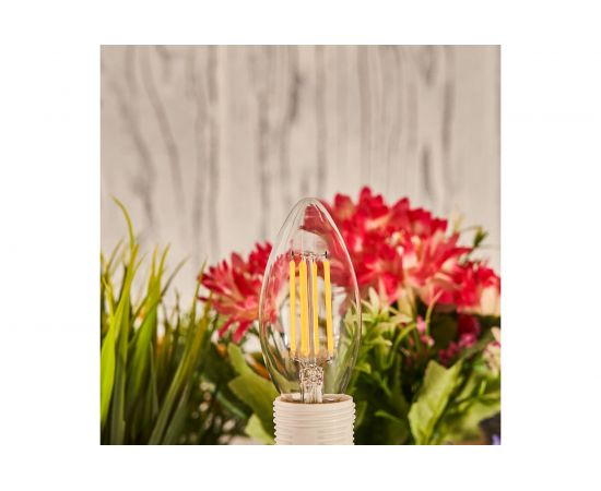 Филаментная лампа REXANT Свеча CN35 9.5 Вт 2700K E14 604-091 – изображение 2