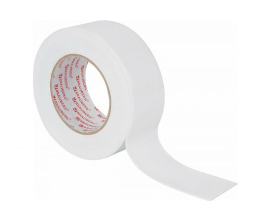 Двухсторонняя клейкая лента BRAUBERG 50 мм х 8 м, на вспененной основе, 1 мм, прочная 600485 – изображение 2