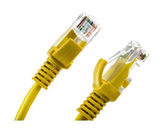 ExeGate Патч-корд UTP-RJ45-RJ45-5e-3M-YL, UTP, cat.5e, 3м, желтый 258677 – изображение 2