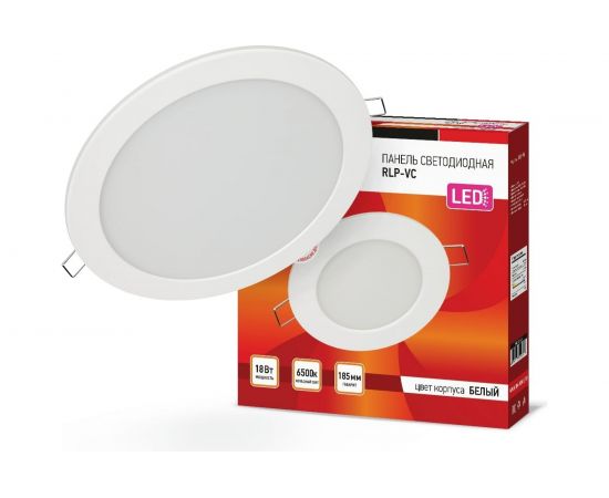 Светодиодная круглая панель IN HOME RLP-VC 18Вт 230В 6500К 1440Лм 185мм белая IP40 4690612024547 – изображение 2
