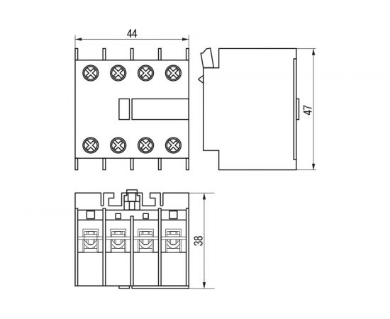 Приставка IEK ПКИ-04 дополнительные контакты 4р KPK10-04 – изображение 2