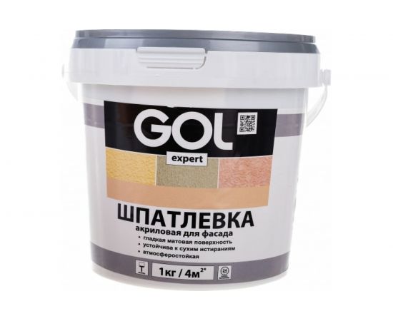 Шпатлевка акриловая Expert GOL Фасадная 4.5 кг Palizh 11605976 – изображение 2