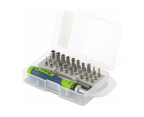 Реверсивная отвертка для точных работ с набором бит и торцевых головок СИБРТЕХ 32 предмета 13370 – изображение 2