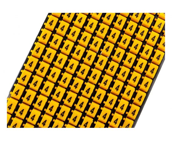 Маркер для кабеля сечением 1,5-2,5 мм DKC символ 4, 200шт MKF4S2 – изображение 3